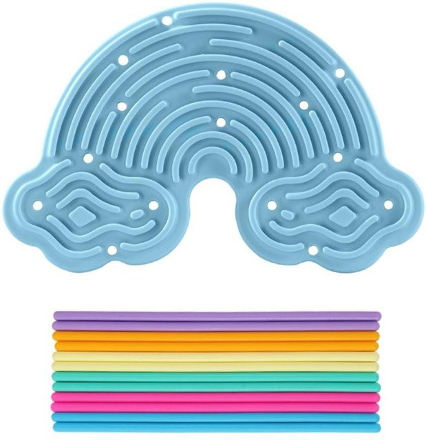 BC Pet Supplies Sensorisches Aktivitätsbrett, Silikon, Doppelseitig, 12 Schnüre - Bild 1