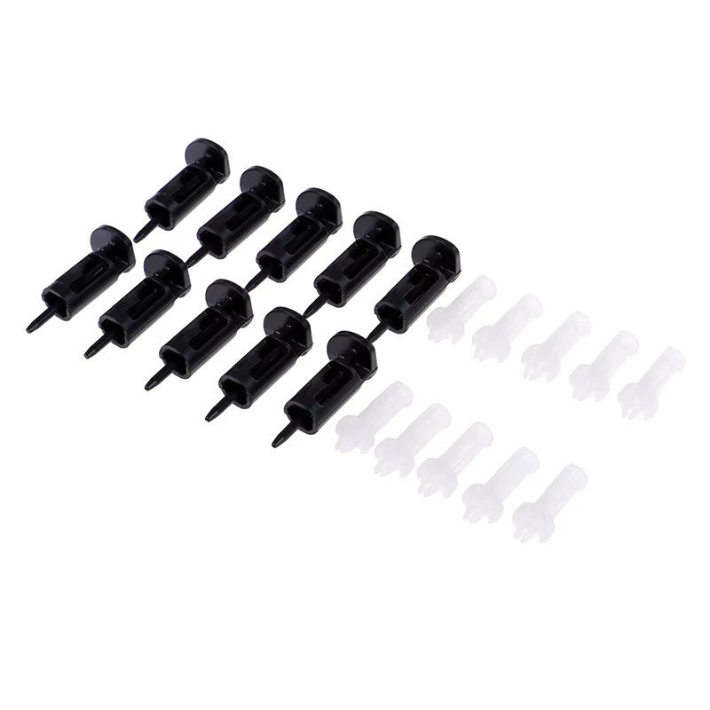 SDJZT 10-teiliges Set CPU-Kühlkörper-Befestigungsstifte aus Kunststoff in Schwarz für Lüfter-Montageclips, 10 cm - Bild 2