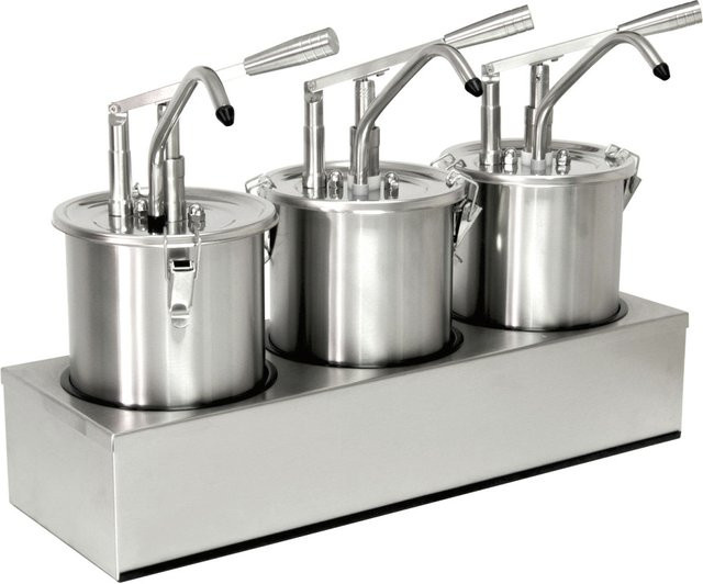 Schneider Hebel Dosierspender aus Edelstahl in Silber, Ø: 18 cm, L: 60 cm, B: 20 cm, H: 44 cm - Bild 1