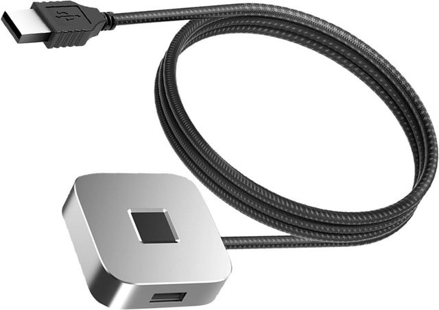 KONNWEI USB Fingerabdruckleser Biometrischer Fingerabdruckscanner in Silber mit 360 Grad Touch für Windows 10 und 11 - Bild 1