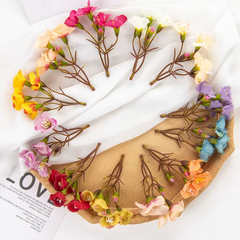 TTCY Künstliche Hortensien aus Seide in Beige und Multicolour für Hochzeiten und Weihnachtsdekorationen - Bild 1