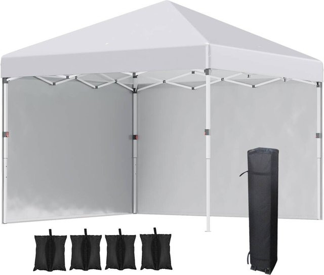 Outsunny Pavillon aus Polyester und Stahl in Weiß B/T/H: 297 x 297 x 274 cm - Bild 1