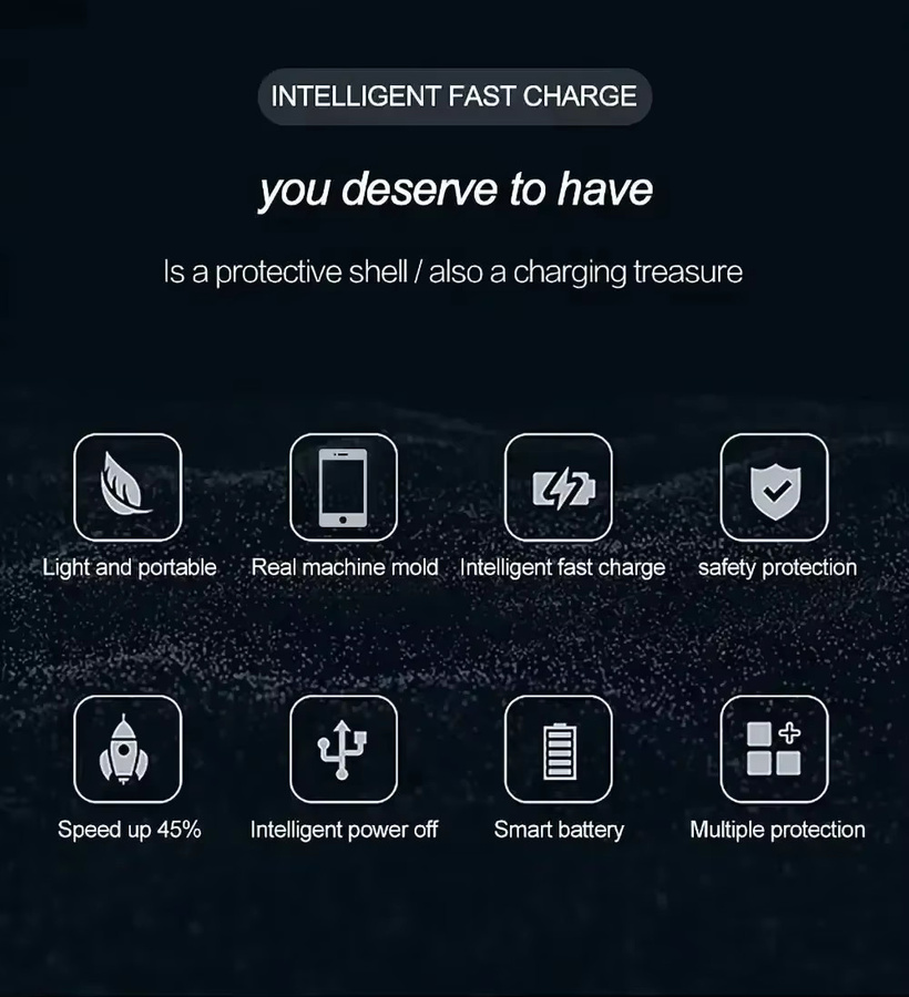 Fraternize Smart Batterie Ladegerät Case für iPhone 17 Pro Max, iPhone 17 Pro und iPhone 17 Air als externe Powerbank in Schwarz oder Blau - Bild 4