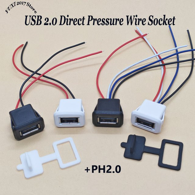 YuXi Wasserdichte USB 2.0 Ladebuchse in Schwarz für Handy und Spielzeug mit 2A Ladeleistung - Bild 1