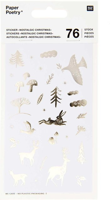 Rico Design Paper Poetry Sticker Nostalgic Christmas weiß, 76 Stück - Bild 1