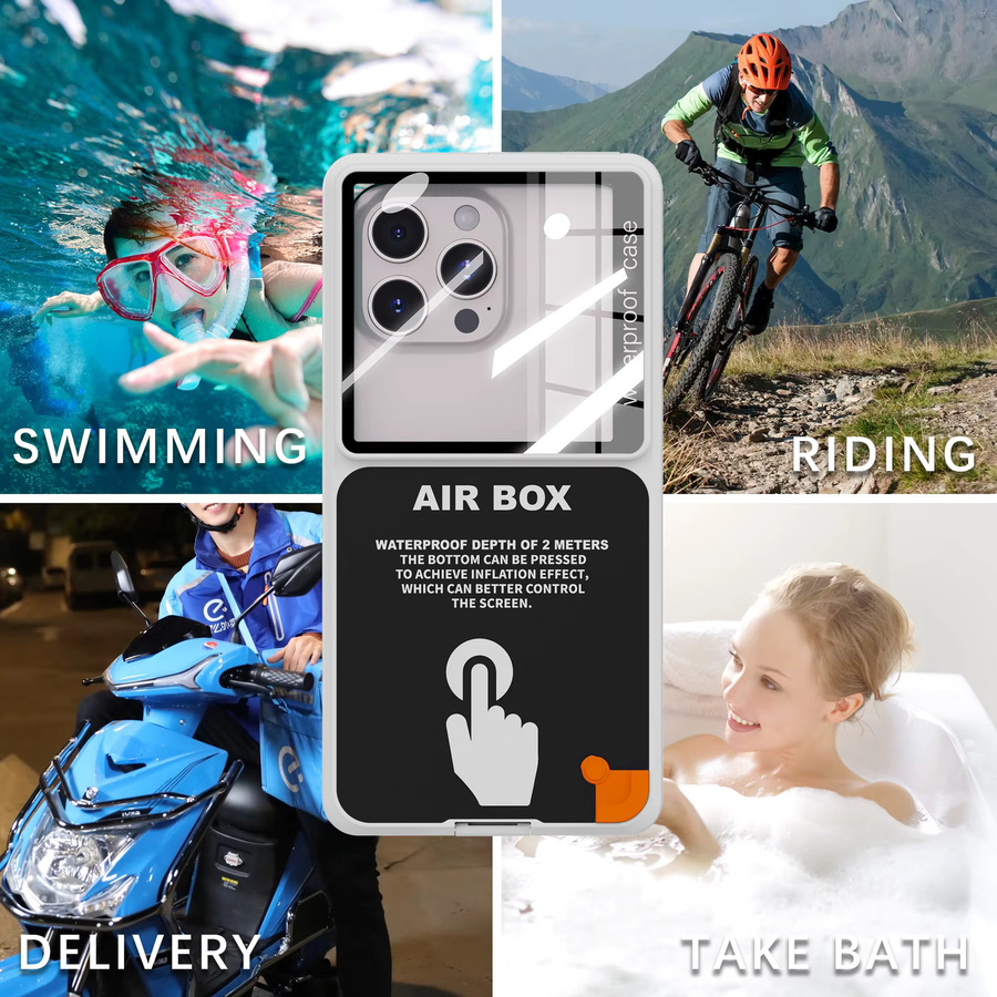 Shellbox Wasserdichte Handyhülle IP68 transparent für bis zu 6,9 Zoll mit Unterwasser-Touchscreen und Staub- sowie Fallschutz - Bild 6
