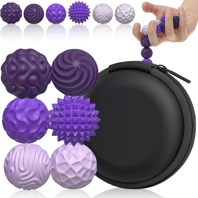 DUTRIEUX Magnetische Sensorische Fidget-Bälle, mit Silikonhülle, 4/6/8/12 Stück - Bild 1
