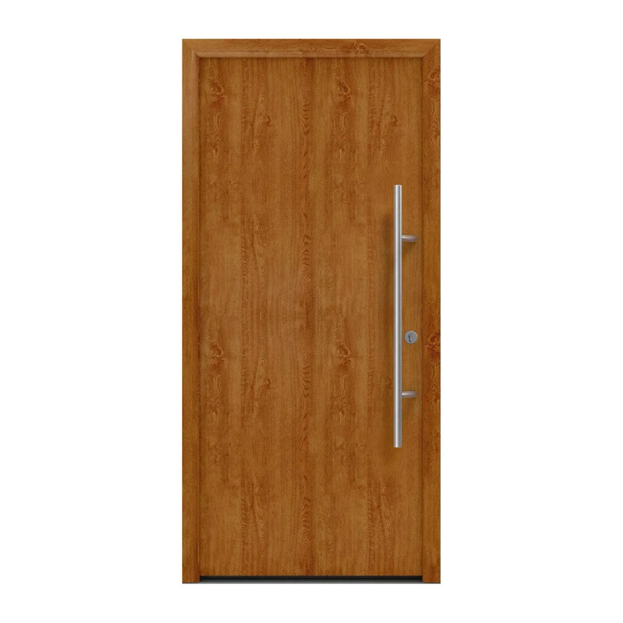 EcoStar Haustür Isopro Secur IPS 010 Golden Oak, Farbe: Braun, B: 110 cm, H: 210 cm, DIN Rechts - Bild 2