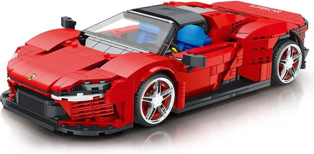 Reobrix Rennwagen Auto Klemmbaustein 1:16 1168 Teile ab 14 Jahren - Bild 1