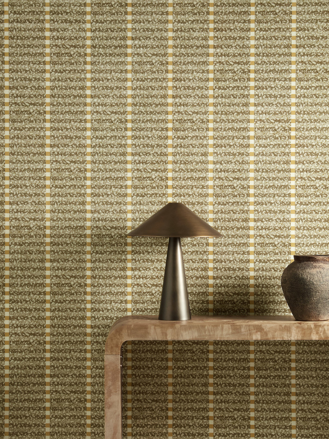 Harlequin Tapete Toluca in Stone/Nectar mit Tier-Motiven und Streifen, Vlies-Tapete in Beige und Gelb - Bild 1