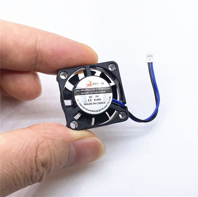 SENKAYS Mini-Lüfter 2507 Schwarz B/T/H: 25 x 25 x 7 mm 3 V 5 V 11000 U/min 2-polig - Bild 1