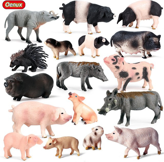Oenux Schwein, Actionfigur, Tiere, Kunststoff, Bunt / Mehrfarbig - Bild 1
