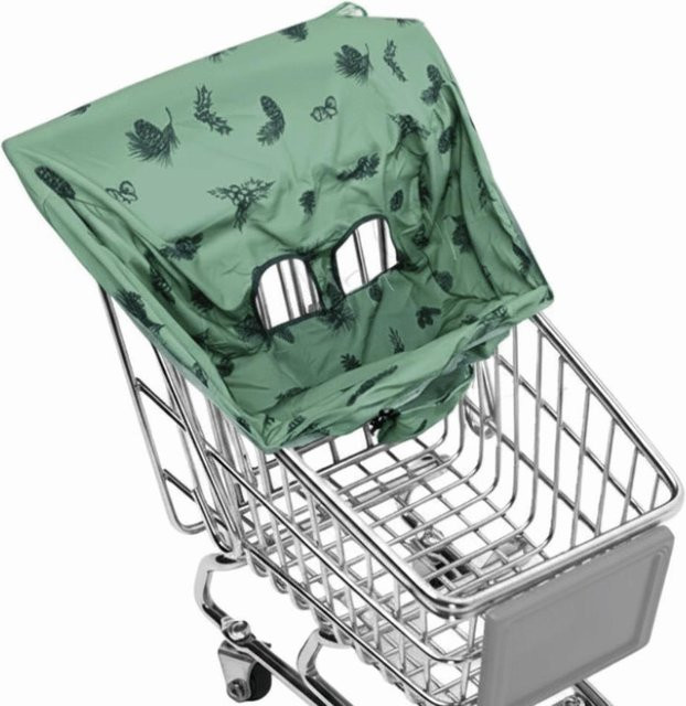 Wasserdichter Sitzbezug für Baby-Einkaufswagen und Esszimmerstühle von A Family Of Home Textiles in Grün mit Cartoon-Print aus Polyester - Bild 1