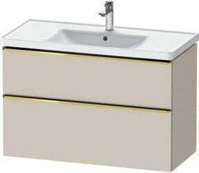 Duravit Waschtischunterschrank D-Neo in Beige, Wandhängend, Breite: 98,4 cm, Tiefe: 45,2 cm, Höhe: 62,5 cm - Bild 1