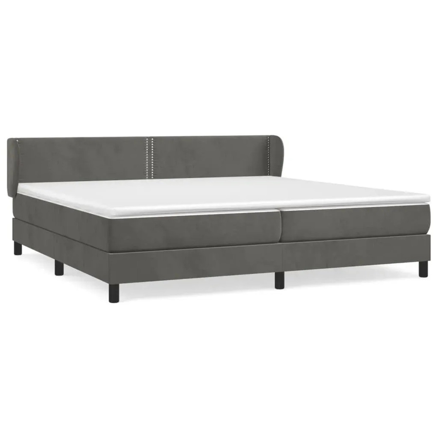 vidaXL Boxspringbett Hybrid mit Matratze aus Taschenfederkern, Dunkelgrau, B/T/H: 200 x 200 x 78 cm - Bild 2