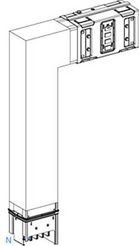 Schneider Electric KSA Winkelelement KSA630DLF41A, 630A, flach PE außen, Farbe: Weiß - Bild 1
