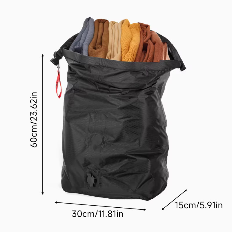 SCANDIHOME Vakuum-Kompressions-Aufbewahrungstasche aus Stoff, wasserdicht und staubdicht, Schwarz oder Weiß, B/T/H: 60,0 x 30,0 cm - Bild 5