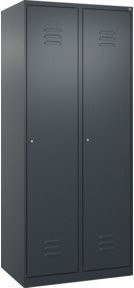 C+P Wäsche-Spind Classic PLUS mit 2 Abteilen, Anthrazit, H x B x T: 185 x 80 x 50 cm - Bild 1