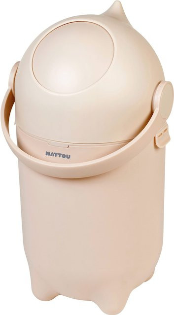 Nattou Windeleimer DROPY in Beige, einhändig bedienbar und hands-free aus Kunststoff - Bild 1