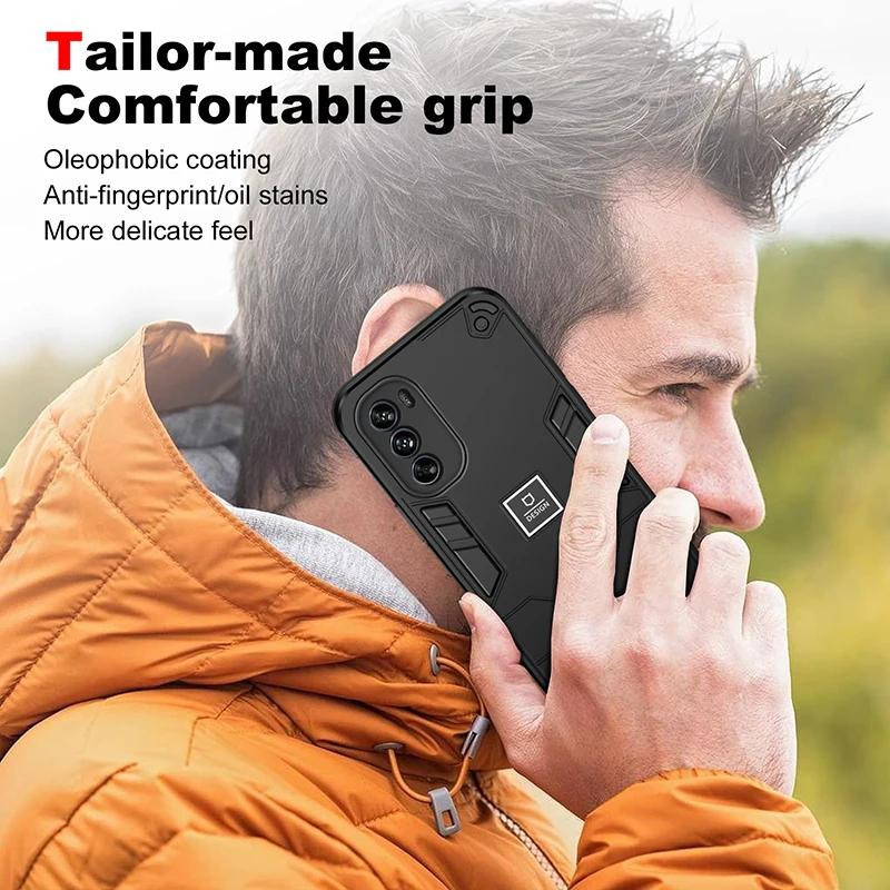 Magnetische und stoßfeste Handyhülle für Motorola Moto G84 5G in Schwarz - Bild 2