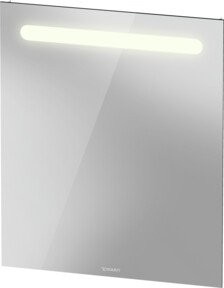 Duravit Lichtspiegel No.1 Badspiegel mit LED und Lichtfeld oben, Weiß, B/T/H: 60 x 3,5 x 70 cm - Bild 1