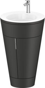 Duravit Waschtischunterschrank Starck 1 c-bonded Set in Grau mit Innenbeleuchtung, B/T/H: 56 x 86,4 x 60,5 cm - Bild 1