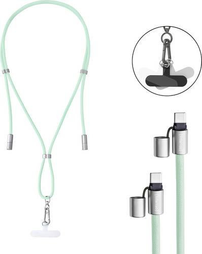 Intenso Handykette mit USB-C Lade- und Datenkabel, Grün, 1,65 m - Bild 1