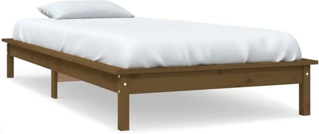 vidaXL Massivholzbett aus Kiefer in Braun mit rustikaler Optik, B/T/H: 90 x 200 cm - Bild 1