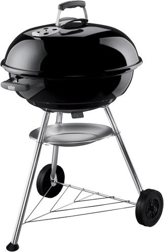 Weber Compact Kettle Holzkohlegrill in Schwarz mit Ø 57 cm Grillfläche - Bild 1