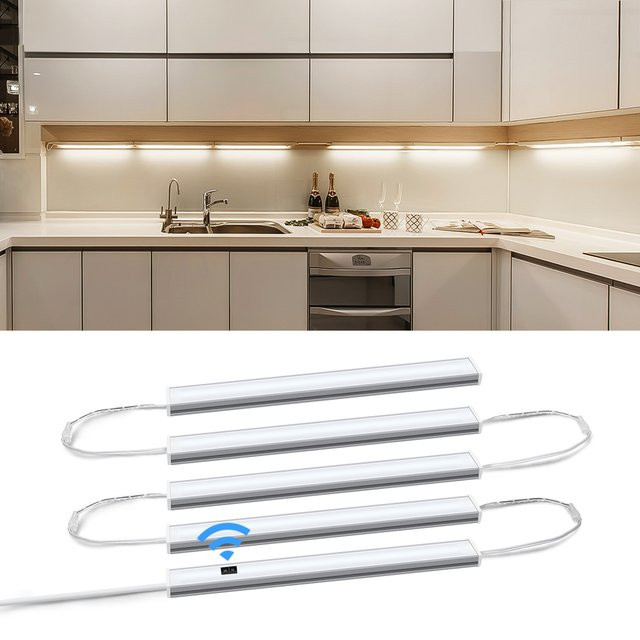 Lcamaw LED Bewegungsmelder Licht aus Aluminium in Silber für Schrank, Küche und Kleiderschrank - Bild 1