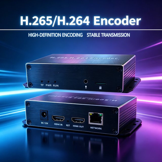 Tuoying HD-zu-IP-Encoder mit H.265 H.264 HEVC für IPTV und NVR-Aufnahme, Satellite Receiver in Schwarz oder Weiß - Bild 1