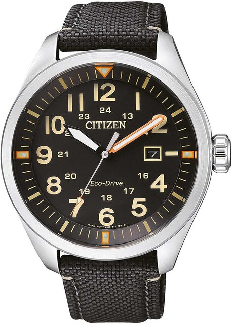 Citizen Armbanduhr, Solar, Edelstahl, Schwarz, 43 mm, Herren - Bild 1