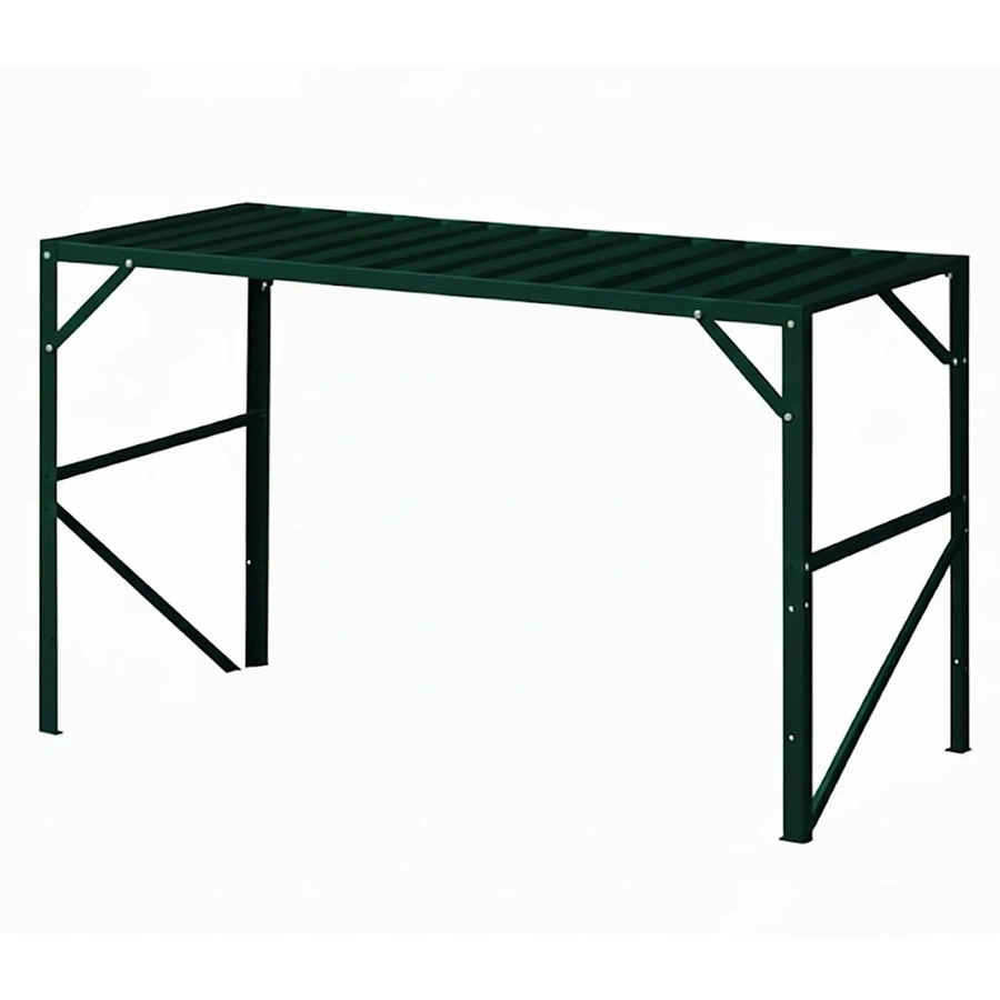 Halls Standalone Tisch 1 Sektion aus Aluminium in Grün B: 121 cm, T: 52 cm - Bild 2