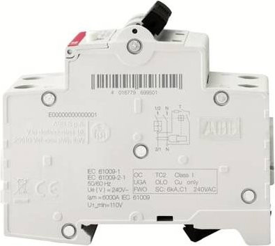 ABB RCBO FI-Schutzschalter/Leitungsschutzschalter 10A in Weiß - Bild 1