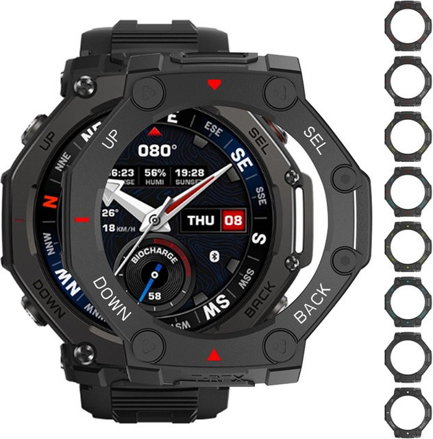 CHIICSMART Schutzhülle für Huami Amazfit T-Rex 3Pro 48 mm, Schwarz, Kunststoff, Silikon, Unisex - Bild 1