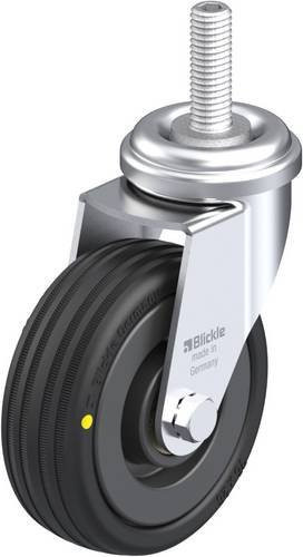 Blickle Lenkrolle LRA-VPA 75K-EL-GS10 in Schwarz und Grau mit 75 mm Rad-Durchmesser und 45 kg Tragfähigkeit - Bild 1