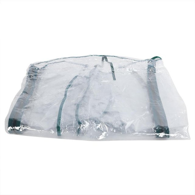 Aimo Mini Gewächshaus Abdeckung aus transparentem PVC mit Metallgestell für die Gartenarbeit, Farbe: Weiß, B/T/H: 120 x 60 x 48 cm - Bild 1