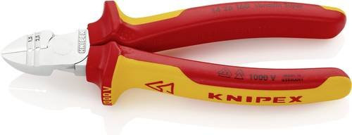 Knipex Abisolier-Seitenschneider 14 26 160 VDE mit Facette, isoliert mit Mehrkomponenten-Griff, verchromt, Länge: 160 mm - Bild 1