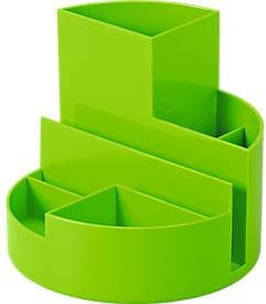 Stifteköcher MAULrundbox mit 6 Fächern sowie Zettel- und Brieffach, grün, Ø 14 cm x H 12,5 cm - Bild 1