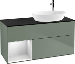 V&B Waschtischunterschrank Finion mit Wandbeleuchtung, Farbe Weiß lackiert, Breite: 120 cm, Tiefe: 50,1 cm, Höhe: 50,1 cm - Bild 1