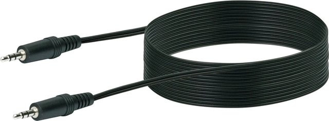 Schwaiger Audio-Anschlusskabel mit 3,5 mm Klinkenstecker in Schwarz, 5 m Länge - Bild 1