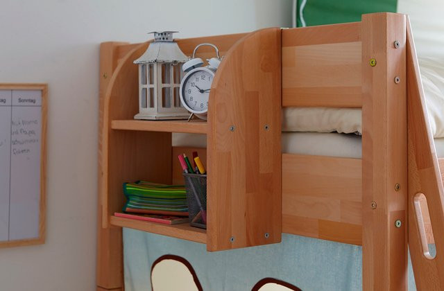 TiCAA Einhängeregal für Hochbetten und Etagenbetten aus Bio-Buche, geölt - Bild 1