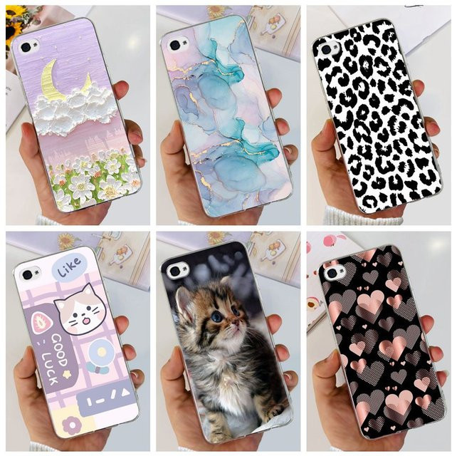 MXLIN Silikon Softcover mit niedlichem Cartoon Leopard Design für iPhone 4 und iPhone 4s, transparent, multicolor - Bild 1