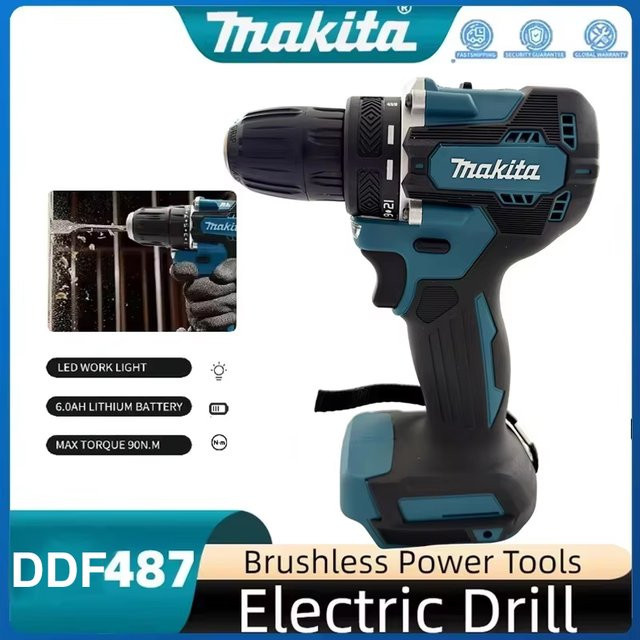 Makita DDF487 LXT Bürstenloser Akku-Schlagbohrschrauber mit großem Drehmoment für 18V, Blau - Bild 1