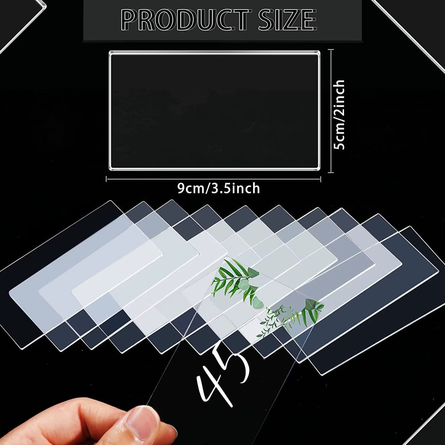 Transparente Acrylplatten aus Guss-Acryl für DIY-Gravur und Farbe, B/H: 9 x 5 cm, Dicke: 1 mm - Bild 3