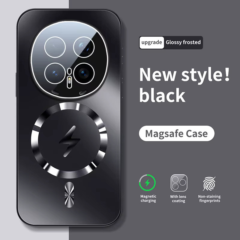 MagSafe Magnetische Schutzhülle für Honor Magic 8 Pro, 7 Lite und 6 in Matt, Stoßfest und Anti-Fall Design, Farben: Schwarz oder Lila - Bild 2