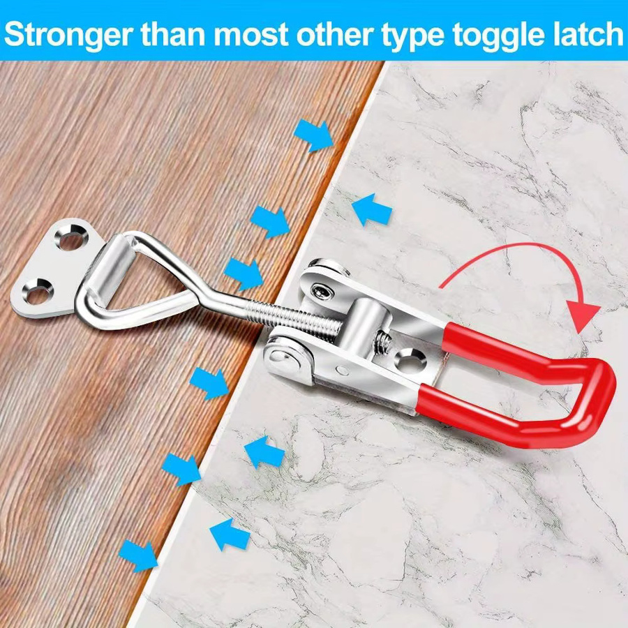 XMSJ Einstellbare Heavy Duty Toggle Clamp Latch Spannklammern für Werkzeugboxen und Deckel, 2 oder 5 Stück - Bild 3