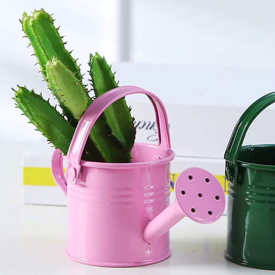 Vintage Mini-Gießkanne aus Metall in Rose, klassisches Design für deinen Garten - Bild 3