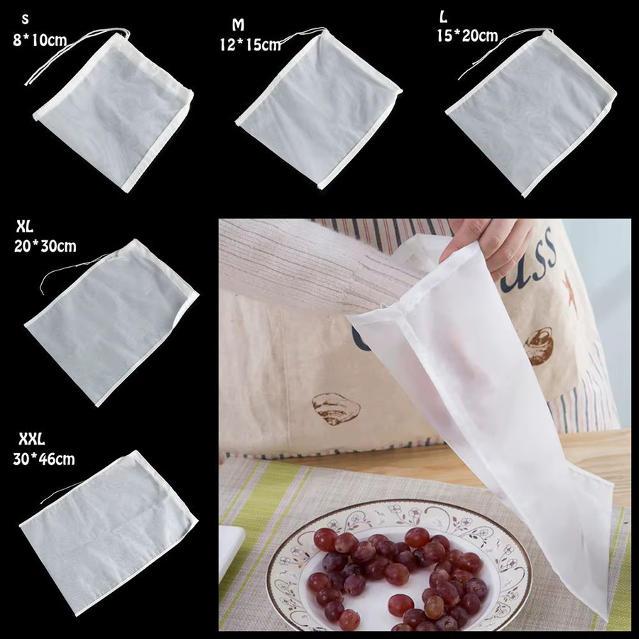 Feines Nylon-Sieb mit 200 Mesh für Wein, Milch, Kaffee und Käse, weiß, rechteckig - Bild 5