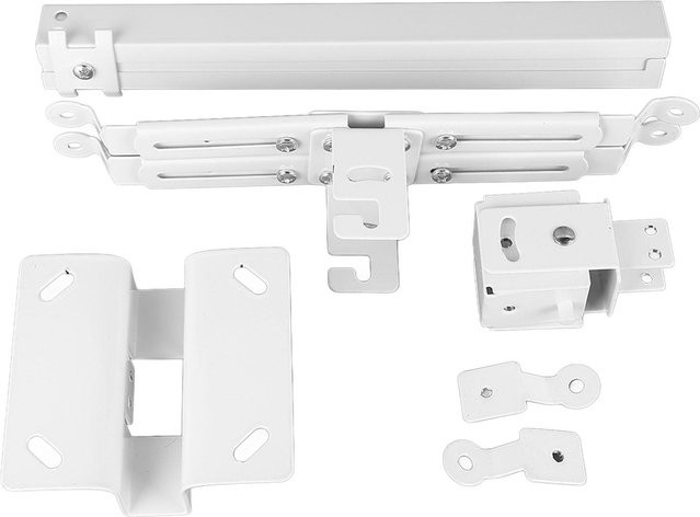 KONNWEI Universelle Projektor-Deckenhalterung aus Stahl mit 4 Löchern, verstellbare Wandhalterung in Weiß - Bild 1